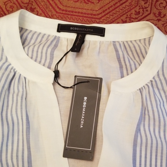 🆕️Bcbgmaxazria Elin cotton top, chambray - Picture 3 of 8